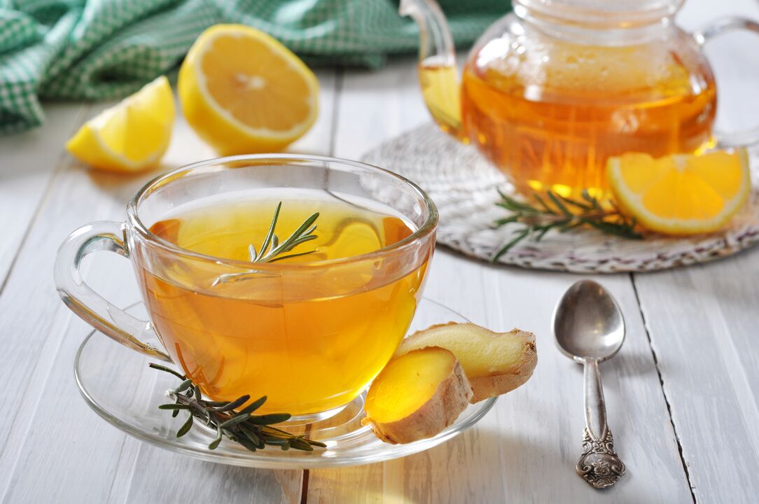 Té con jengibre y limón para estimular la potencia.