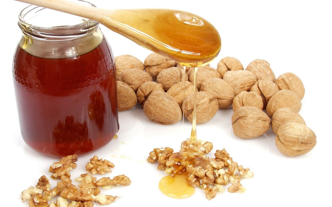 Miel y nueces para potenciar